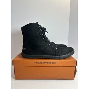NIB Rocket Dog Piper Melstone Women 10 Black Cushioned Hi-Top Comfort Sneakers